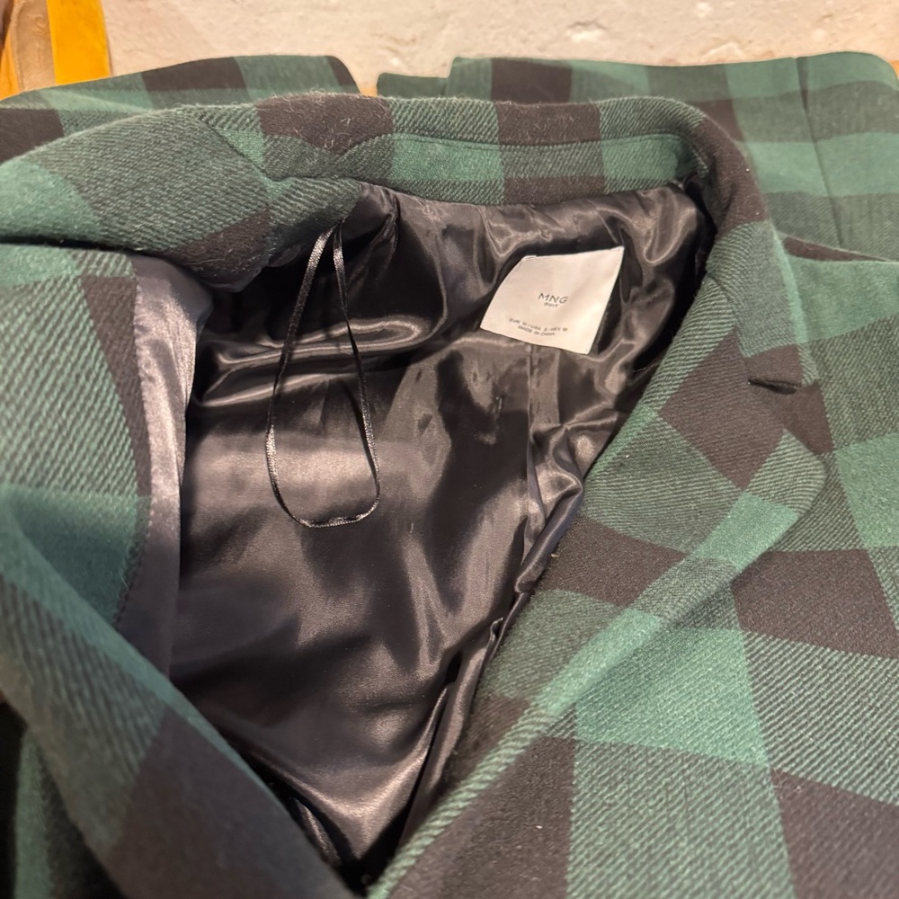 Mango | Checked Structured Coat, Oversized Fit Lo… - image 4